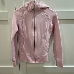 Lululemon Athletica Pink Scuba Hooded Jacket Fitted Silhouette